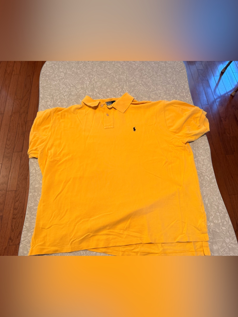 Ralph Lauren Men's Yellow Polo Shirt with Embroidered Pony